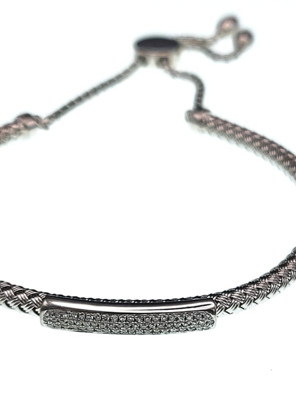 Effy .925 & Diamond Bolo Bracelet .925 Woven Texture - Picture 2 of 6